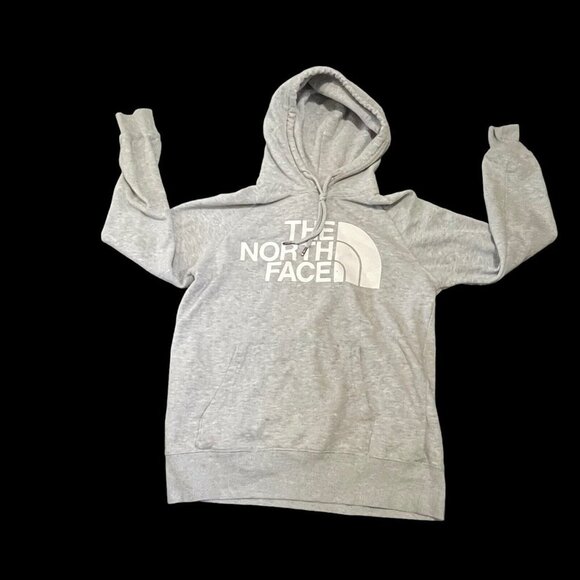 The North Face Womens Sweatshirt Pullover Hoodie Gray Grey Kangaroo Pocket XS - Picture 14 of 16